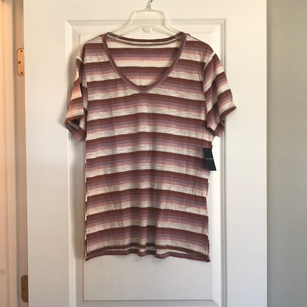 Lucky Brand simple, cute striped shirt, M